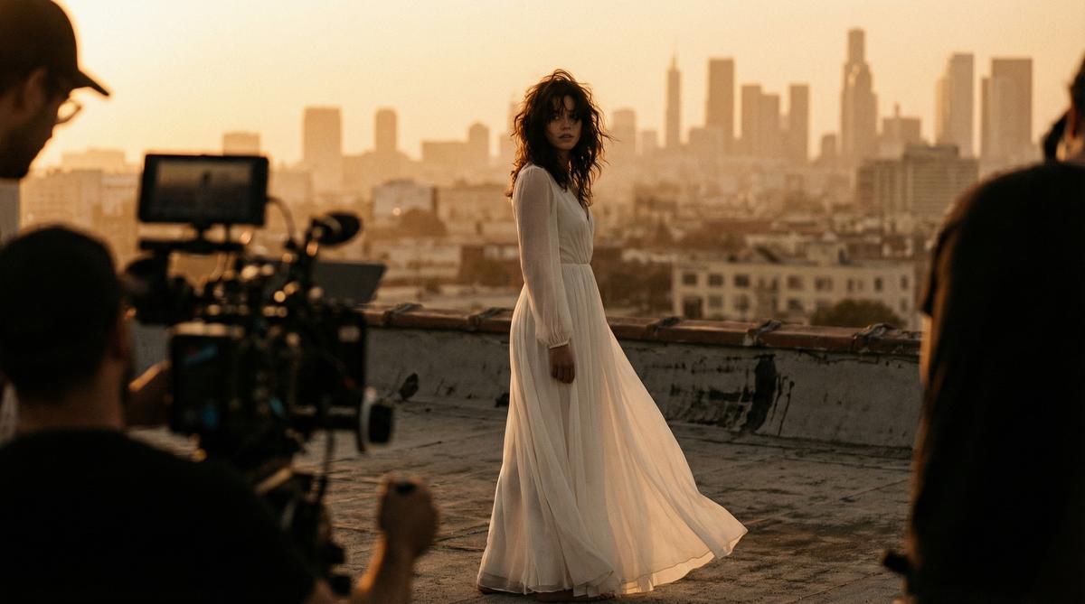 捷克街头城市天际线视频短片